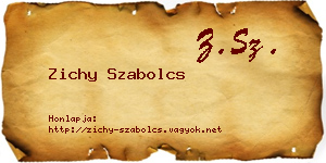 Zichy Szabolcs névjegykártya