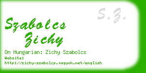 szabolcs zichy business card